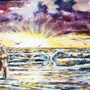 035 Girl With Seagulls