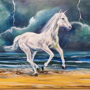 045 Horse Running from the Storm