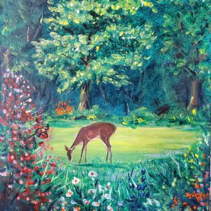 100 Deer in the forest
