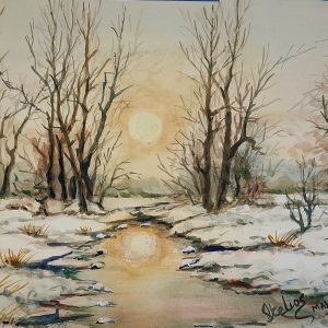 556 Sunset in the snow