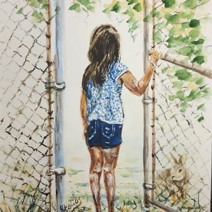 573 Girl looking for a rabbit