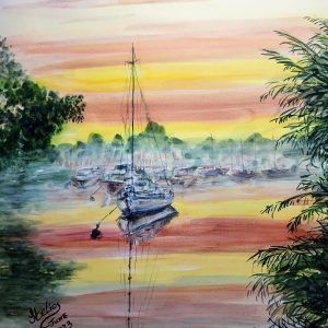676 Sunset at the marina