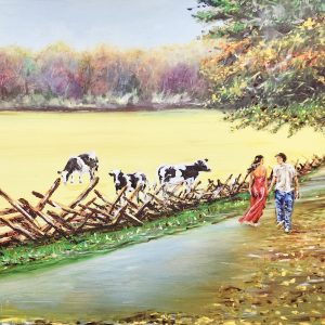 722 Walking the pasture in fall